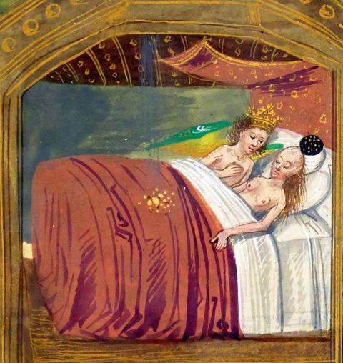 Ovide moralisé en prose, Bruges 1470-80 Jupiter and Danaë