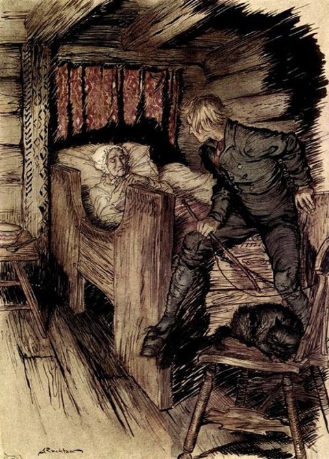 Arthur Rackham- Peer Gynt -The death of Aase