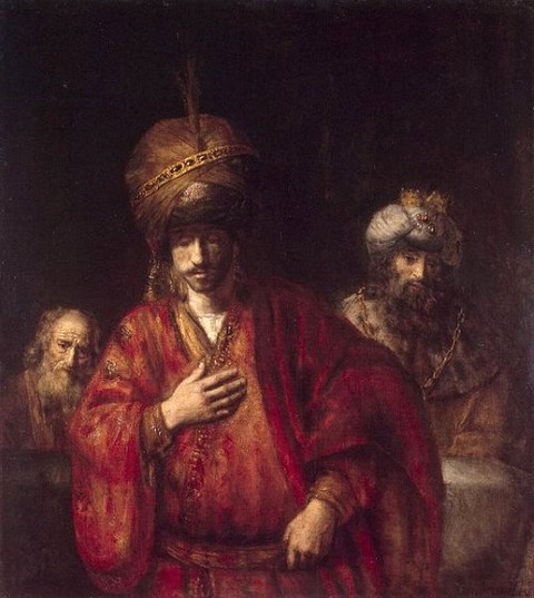 Rembrandt_-_Haman_Recognizes_his_Fate 1648-65