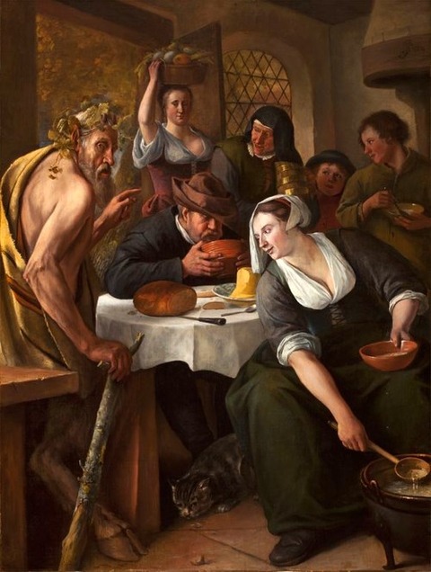 Jan Steen The Satyr and the Peasant 1660