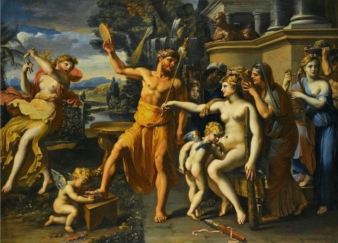Hercules And Omphale by Francois Perrier