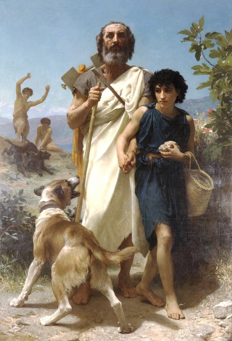 Homer and guide William-Adolphe Bouguereau 1825–1905