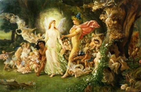 Quarrel of Titania Oberon Sir Joseph Noel Paton 1849
