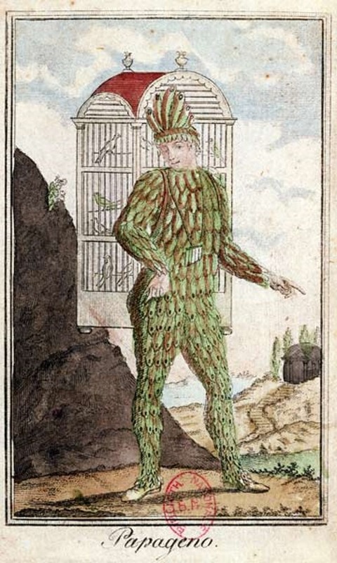 Papageno the bird-catcher Italian School 18th