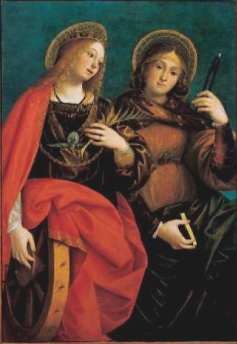 St Catherine of Alexandria and St Apollonia by Gaudenzio Ferrari