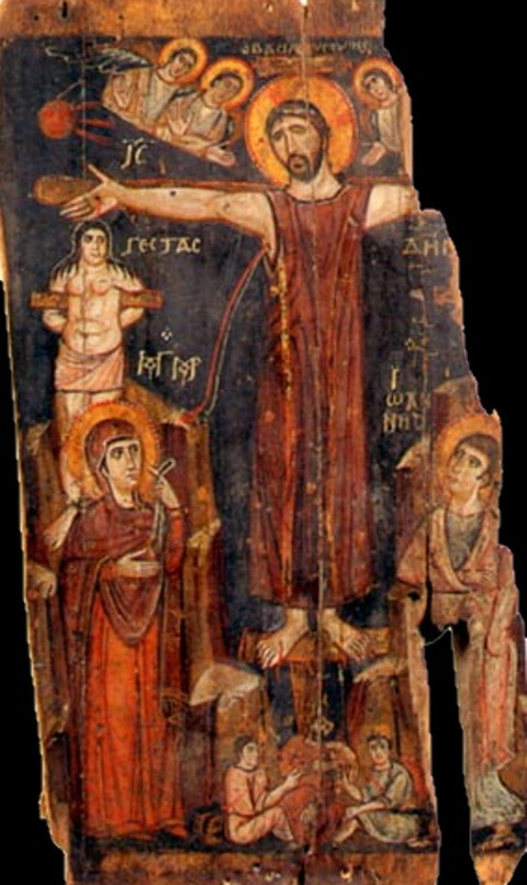 Icon of the Crucifixion, 8th cent., Mt. Sinai