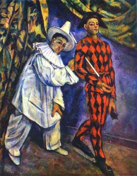 Paul Cézanne- Pierrot and Harlequin 1898