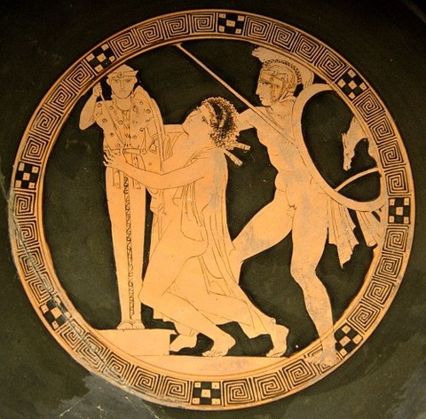 tondo of a red-figure kylix Kodros Painter 440–430 BC