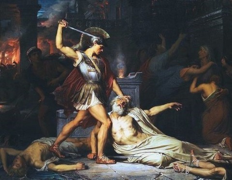 プリアモスの死 1861 Jules Joseph Lefebvre