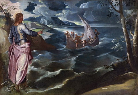 Jacopo Tintoretto - Christ at the Sea of Galilee 1575-80]