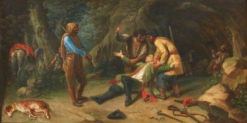 German School 19th The-Robbery in the Woods