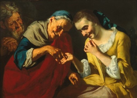 A fortune teller by Gaspare Traversi 1722–70