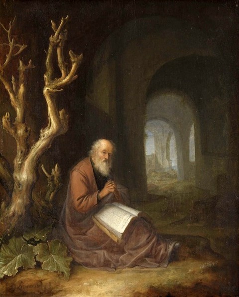 Jan Adriaensz van Staveren hermit praying ruin 1650 – 68