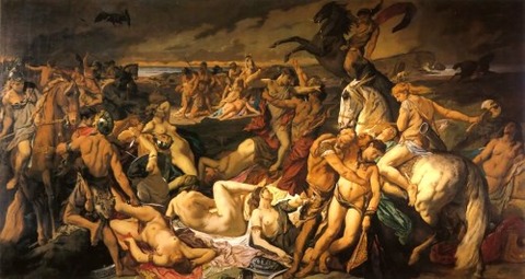 La bataille des Amazones, par Anselm Feuerbach, 1873