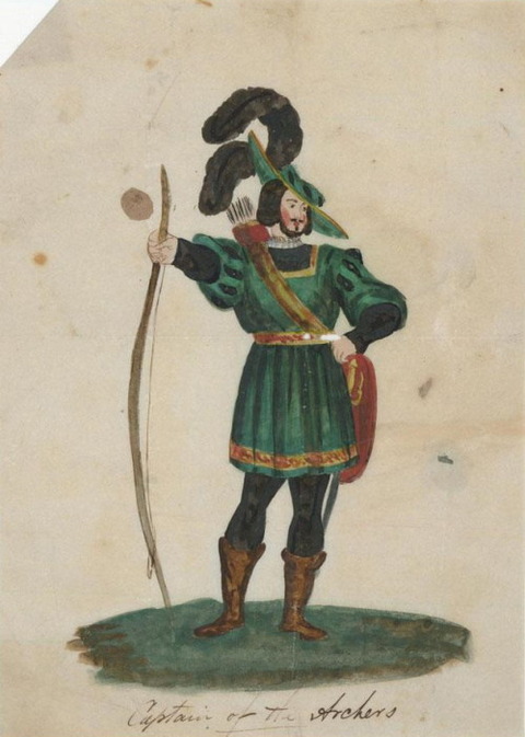 19th Watercolour - Captain of Archers