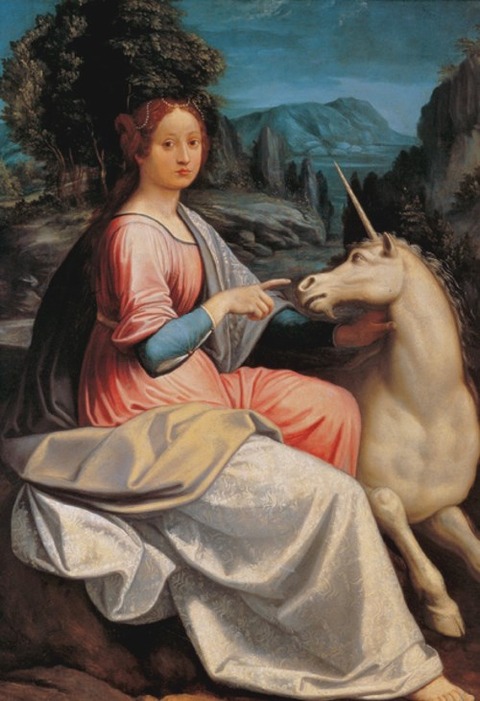 Lady Unicorn (Probably Giulia Farnese) Luca Longhi before1580
