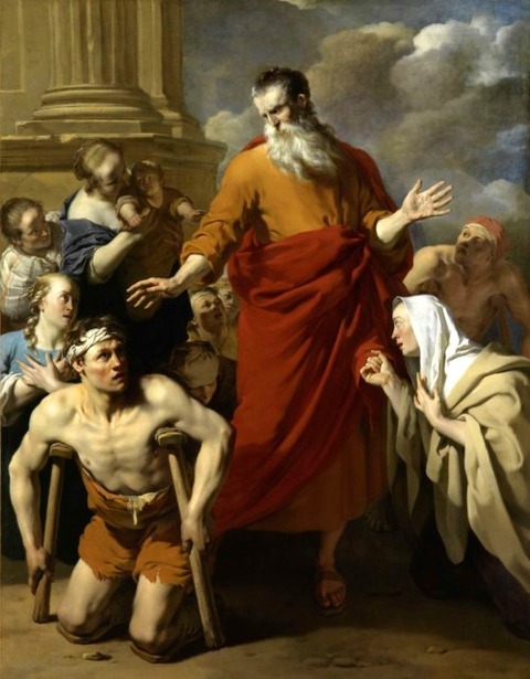 St Paul Healing the Cripple at Lystra. 1663 Karel Dujardin