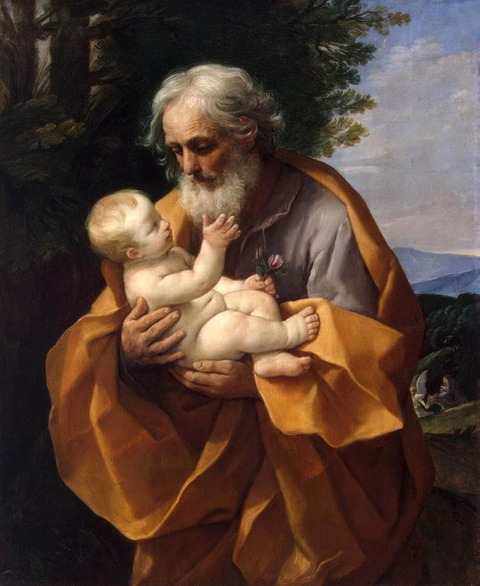 Saint Joseph with the Infant Jesus by Guido Reni 1635