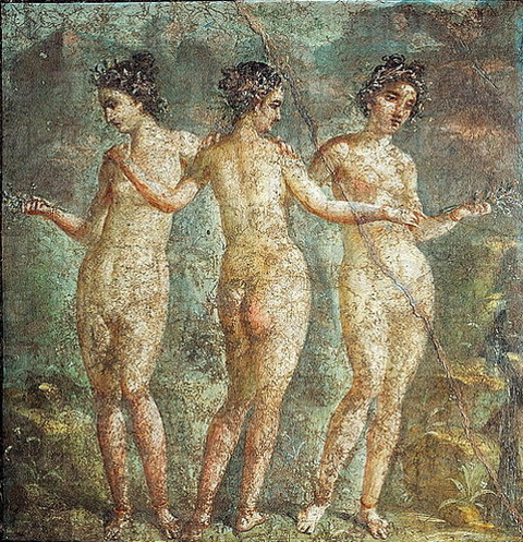 The Three Graces from Pompeii (fresco)