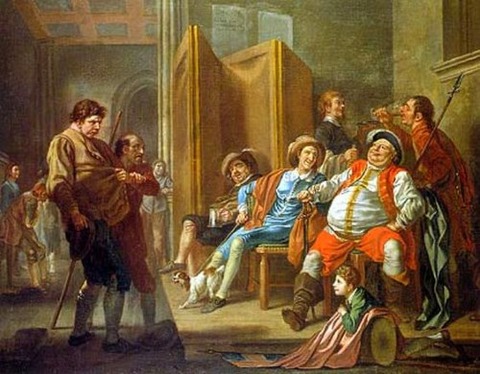 Francis Hayman Falstaff Raising Recruits 1760