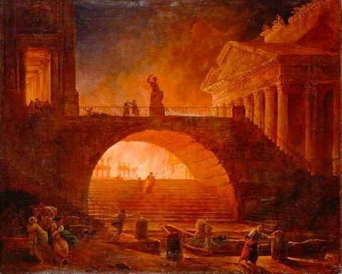 Robert, Hubert - Incendie à Rome 1733-1808