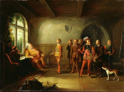 Falstaff and the recruits Henry IV Part II John Cawse