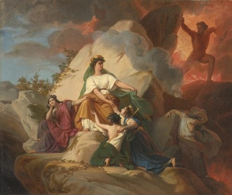 Francois-Edouard PICOT Cybele Vesuvius Protect Cities 1832