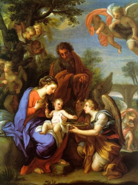 Giuseppi Chiari 1654-1727 Le Repos de la Fuite en Egypte