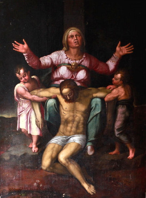 Attributed to Michelangelo by its owner