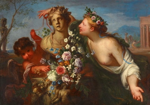 Italian School, 18th Homage to Flora