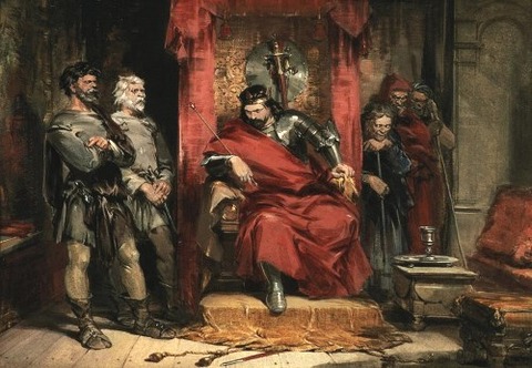 バンクォーの暗殺を命ずるマクベス George Cattermole 1800-68