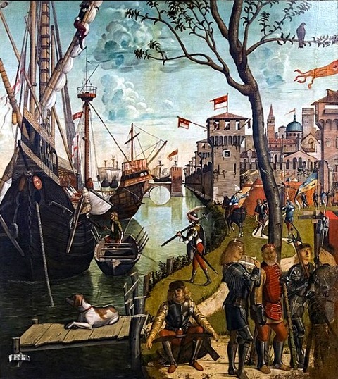 Arrival in Cologne Vittore Carpaccio 1490