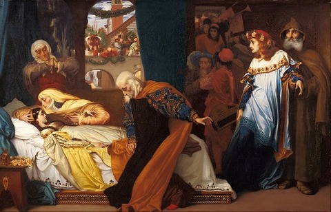 Frederic Leighton - The feigned death of Juliet 1856-58