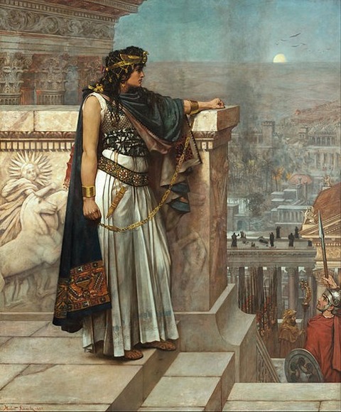 Herbert G Schmalz Zenobia's last look on Palmyra 1888