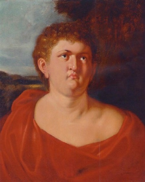 portrait of nero, with a red wrap by peter paul rubens after
