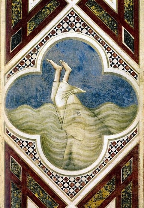 Jonah in the fish's mouth Giotto