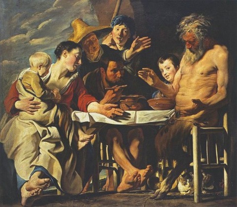 Jacob Jordaens The Satyr and the Peasant 1620