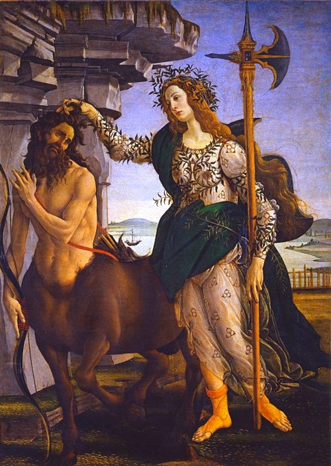 Botticelli Pallas and the Centaur 1482