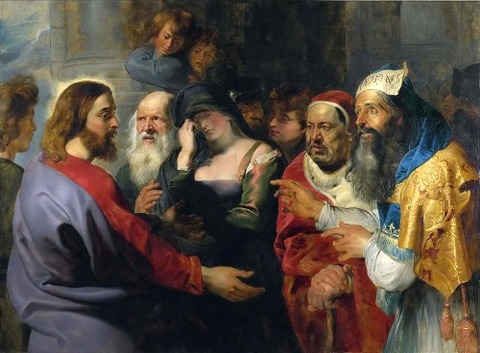 christ and the adulteress peter paul rubens