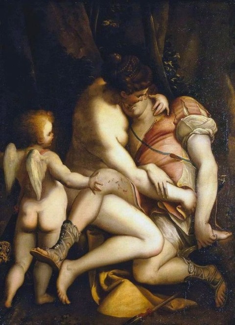 Venus y Adonis - Luca CAMBIASO