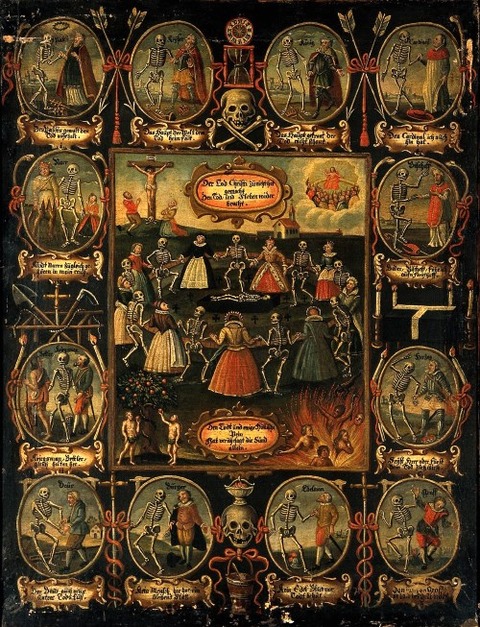 Unknown. A German painting of the Danse Macabre