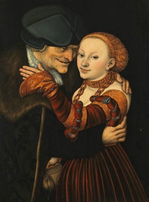 Lucas Cranach the Elder. Ill-matched Lovers
