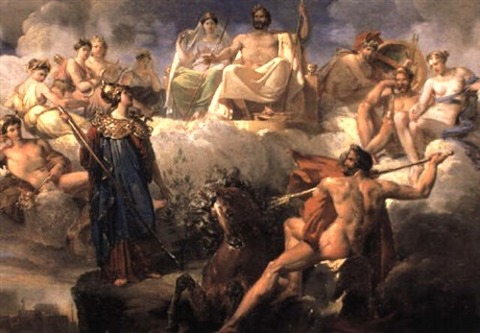 Merry-Joseph Blondel Minerva Poseidon disputing city Athens