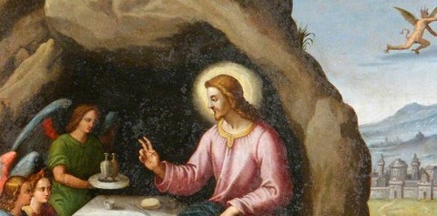 Christ Angels in the Wilderness Italian (Florentine) School -