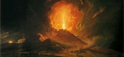 Joseph Wright of Derby - Eruzione del 1771 da Portici 1774-6 -