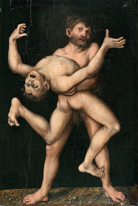 Hercules And Antaeus Lucas Cranach the Elder