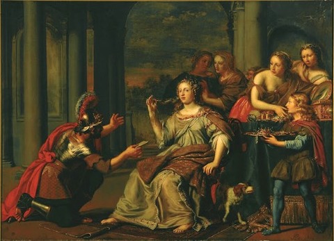 Adriaen Backer Semiramis Receives Uprising in Babylon (1669)