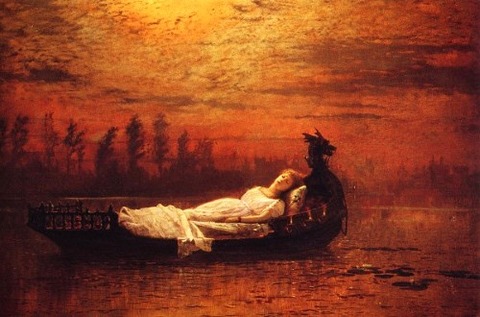 The Lady of Shalott elaine John Atkinson Grimshaw19th