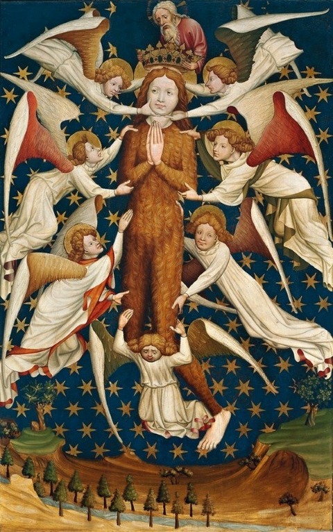 Magdalene in Glory with Angels - Master of Gdańsk - 1430