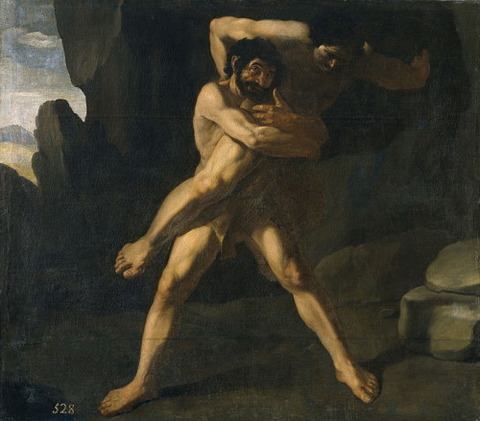 Hércules luchando con Anteo, por Zurbarán 1634